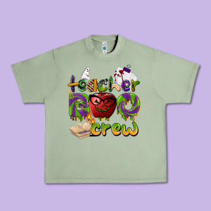 Teacher Boo Crew Urban Heavy Tee Designed By Barkaloodesign