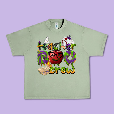 Teacher Boo Crew Urban Heavy Tee Designed By Barkaloodesign