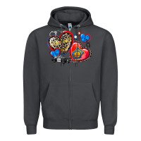 Smoke western leopard  police   hearts Zipper Hoodie - AdoDesignShop