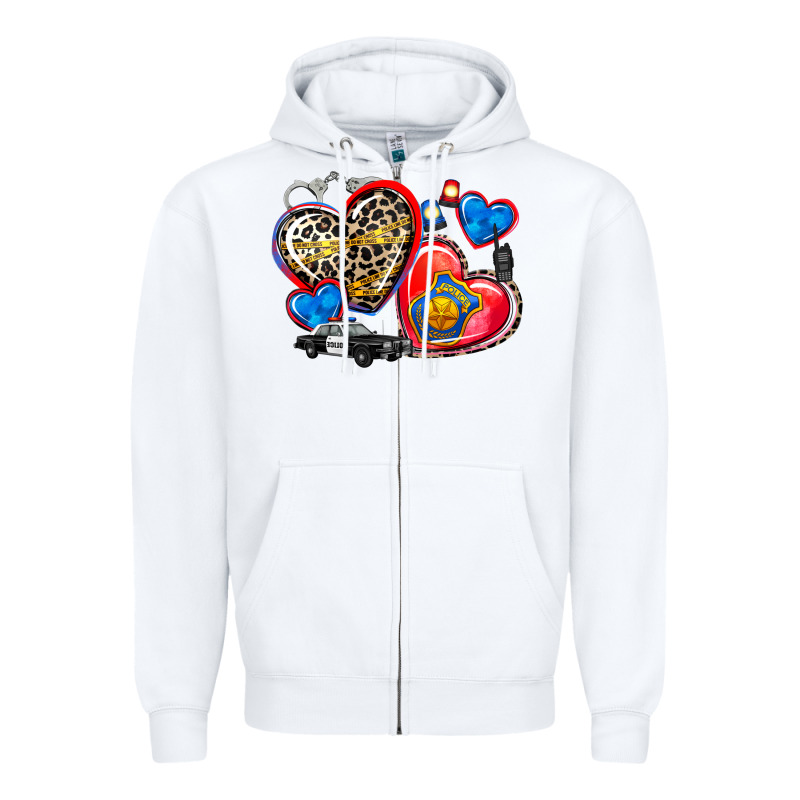 Western Leopard  Police   Hearts Zipper Hoodie by AdoDesignShop | Teevron