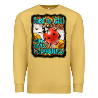 Antique Gold Western Just A Girl Who Loves Ladybug Premium Sweatshirt - LillyAllenDesigns