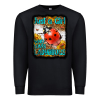 Black Western Just A Girl Who Loves Ladybug Premium Sweatshirt - LillyAllenDesigns