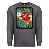 Charcoal Heather Western Just A Girl Who Loves Ladybug Premium Sweatshirt - LillyAllenDesigns