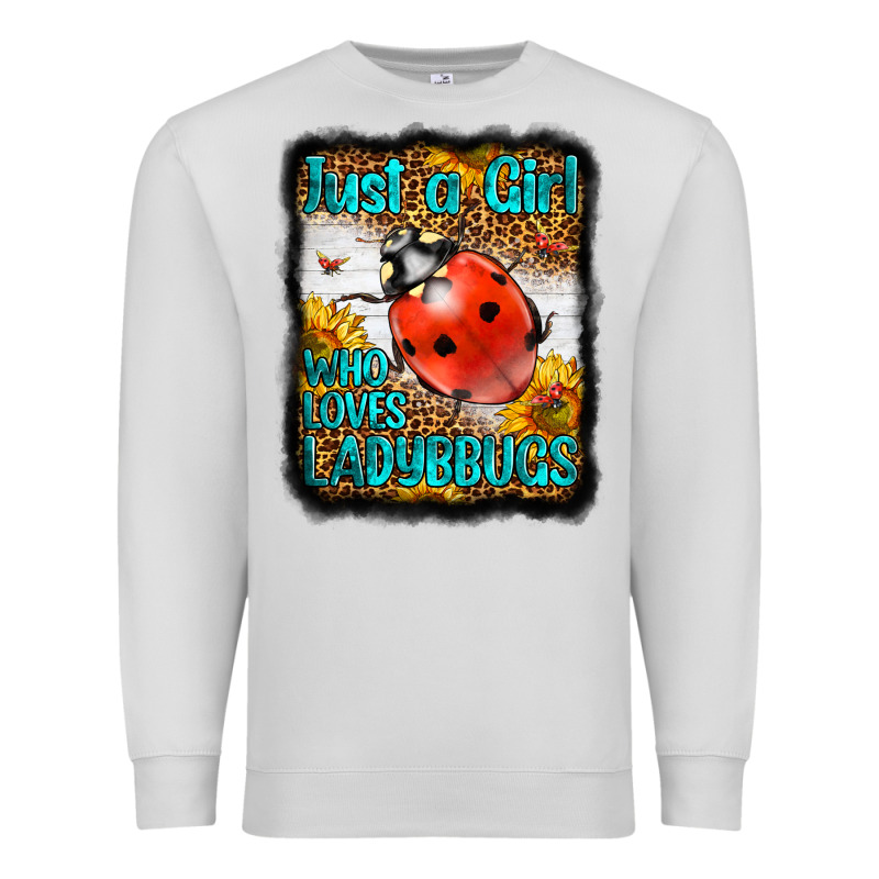 Western Just A Girl Who Loves Ladybug Premium Sweatshirt by LillyAllenDesigns | Teevron