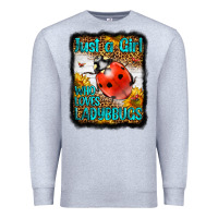 Heather Grey Western Just A Girl Who Loves Ladybug Premium Sweatshirt - LillyAllenDesigns