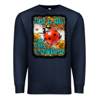 Navy Western Just A Girl Who Loves Ladybug Premium Sweatshirt - LillyAllenDesigns