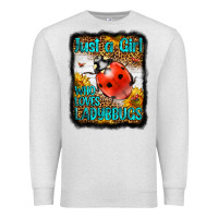 Oatmeal Heather Western Just A Girl Who Loves Ladybug Premium Sweatshirt - LillyAllenDesigns