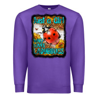 Purple Western Just A Girl Who Loves Ladybug Premium Sweatshirt - LillyAllenDesigns