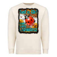 Sandshell Western Just A Girl Who Loves Ladybug Premium Sweatshirt - LillyAllenDesigns