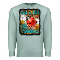 Seafoam Western Just A Girl Who Loves Ladybug Premium Sweatshirt - LillyAllenDesigns