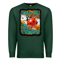 Sports Green Western Just A Girl Who Loves Ladybug Premium Sweatshirt - LillyAllenDesigns