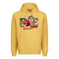 Antique Gold teacher school love Premium Hoodie - NancyCooperArtShop