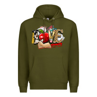 Army Green teacher school love Premium Hoodie - NancyCooperArtShop