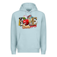 Blue Mist teacher school love Premium Hoodie - NancyCooperArtShop