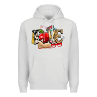 Dove Grey teacher school love Premium Hoodie - NancyCooperArtShop