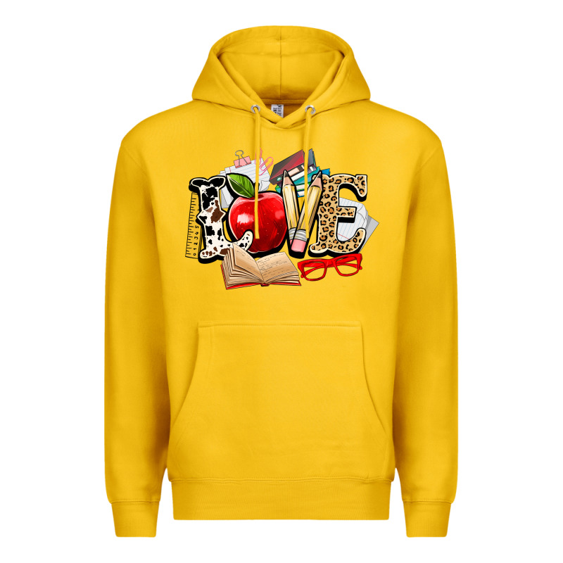 Teacher School Love Premium Hoodie by NancyCooperArtShop | Teevron