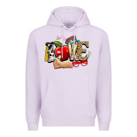 Lilac teacher school love Premium Hoodie - NancyCooperArtShop