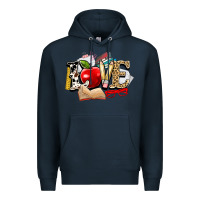 Navy teacher school love Premium Hoodie - NancyCooperArtShop