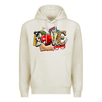 Oatmeal Heather teacher school love Premium Hoodie - NancyCooperArtShop