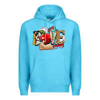 Ocean Blue teacher school love Premium Hoodie - NancyCooperArtShop