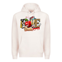 Pale Pink teacher school love Premium Hoodie - NancyCooperArtShop