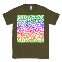 Army Green watercolor rainbow leopard seamless pattern Classic Tee - BundleAndBundleShop