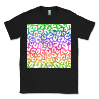 Black watercolor rainbow leopard seamless pattern Classic Tee - BundleAndBundleShop