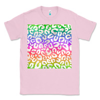 Bubblegum Pink watercolor rainbow leopard seamless pattern Classic Tee - BundleAndBundleShop