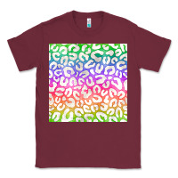 Burgundy watercolor rainbow leopard seamless pattern Classic Tee - BundleAndBundleShop