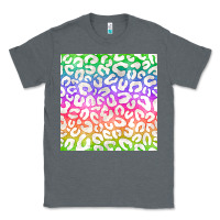 Charcoal Heather watercolor rainbow leopard seamless pattern Classic Tee - BundleAndBundleShop