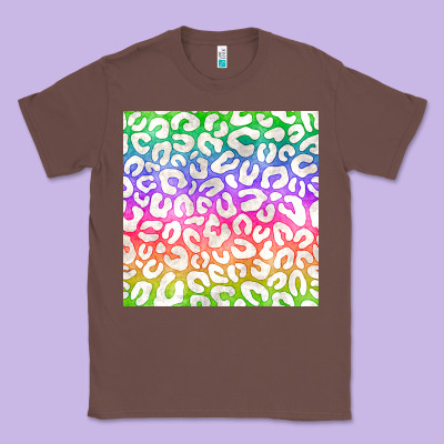 Watercolor Rainbow Leopard Seamless Pattern Classic Tee Designed By Bundleandbundleshop