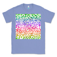 Colony Blue watercolor rainbow leopard seamless pattern Classic Tee - BundleAndBundleShop
