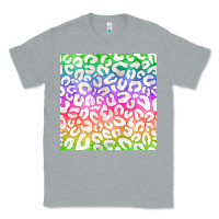 Heather Grey watercolor rainbow leopard seamless pattern Classic Tee - BundleAndBundleShop