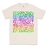 Natural watercolor rainbow leopard seamless pattern Classic Tee - BundleAndBundleShop