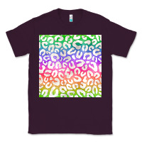 Plum watercolor rainbow leopard seamless pattern Classic Tee - BundleAndBundleShop