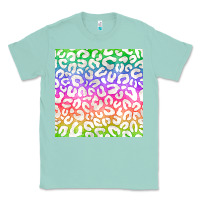 Seafoam watercolor rainbow leopard seamless pattern Classic Tee - BundleAndBundleShop
