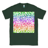 Sports Green watercolor rainbow leopard seamless pattern Classic Tee - BundleAndBundleShop