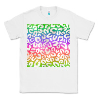 White watercolor rainbow leopard seamless pattern Classic Tee - BundleAndBundleShop