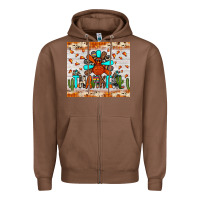 Chestnut thankful turkey Zipper Hoodie - JahusDesignShop