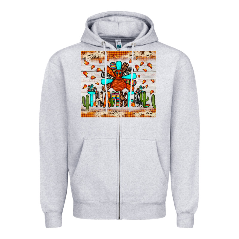 Thankful Turkey Zipper Hoodie by JahusDesignShop | Teevron