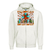 Oatmeal Heather thankful turkey Zipper Hoodie - JahusDesignShop
