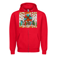 Red thankful turkey Zipper Hoodie - JahusDesignShop