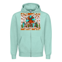 Seafoam thankful turkey Zipper Hoodie - JahusDesignShop