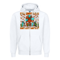 White thankful turkey Zipper Hoodie - JahusDesignShop