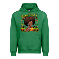 Emerald juneteenth 1865 black woman Urban Hoodie - LillyAllenDesigns
