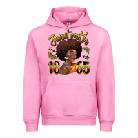Fuchsia Pink juneteenth 1865 black woman Urban Hoodie - LillyAllenDesigns