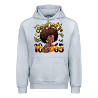 Heather Grey juneteenth 1865 black woman Urban Hoodie - LillyAllenDesigns