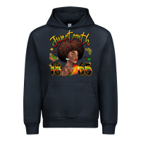 Navy juneteenth 1865 black woman Urban Hoodie - LillyAllenDesigns