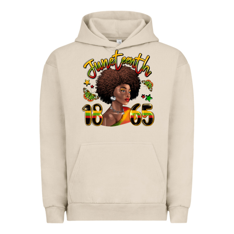 Juneteenth 1865 Black Woman Urban Hoodie by LillyAllenDesigns | Teevron