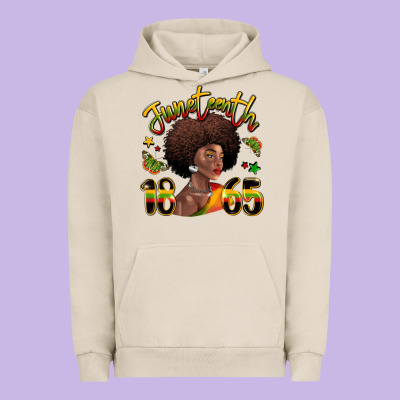 Juneteenth 1865 Black Woman Urban Hoodie Designed By Lillyallendesigns
